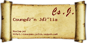 Csungán Júlia névjegykártya